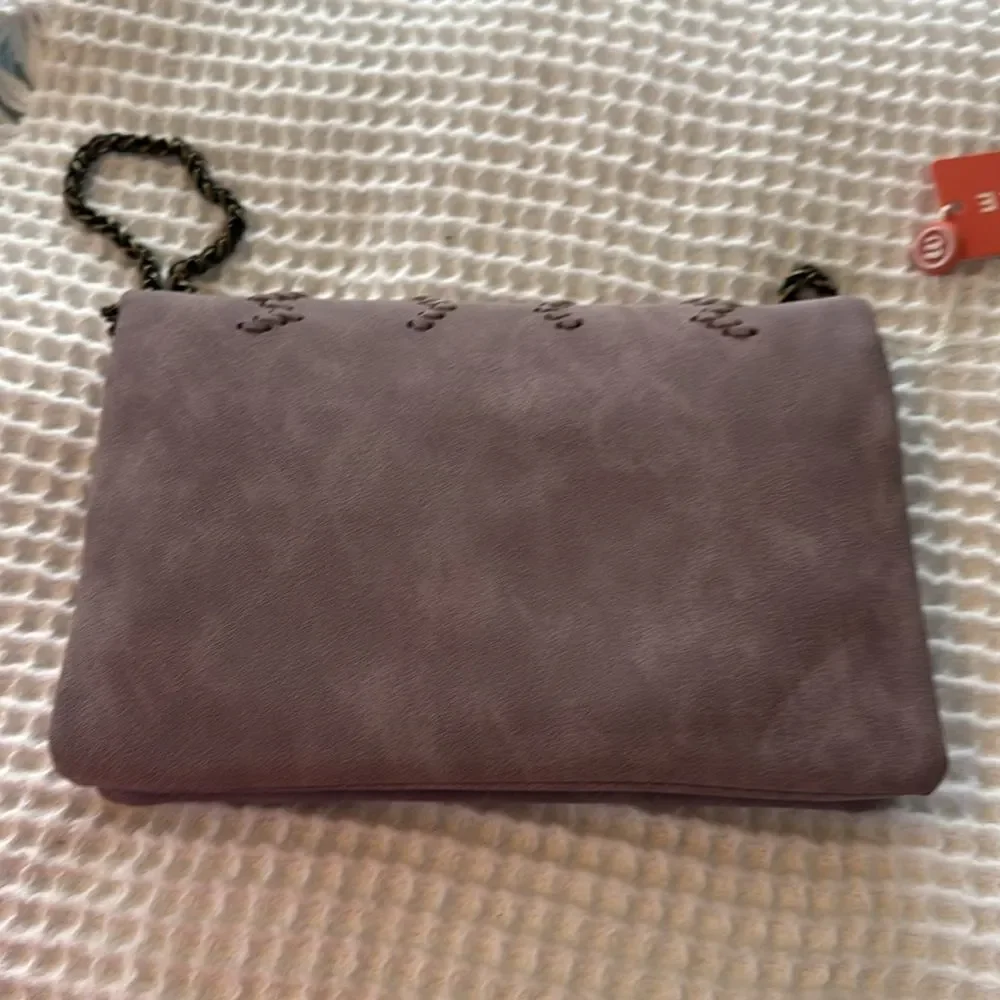 Street Level NWT Purple Faux-Suede Crossbody Bag - Picture 6 of 8